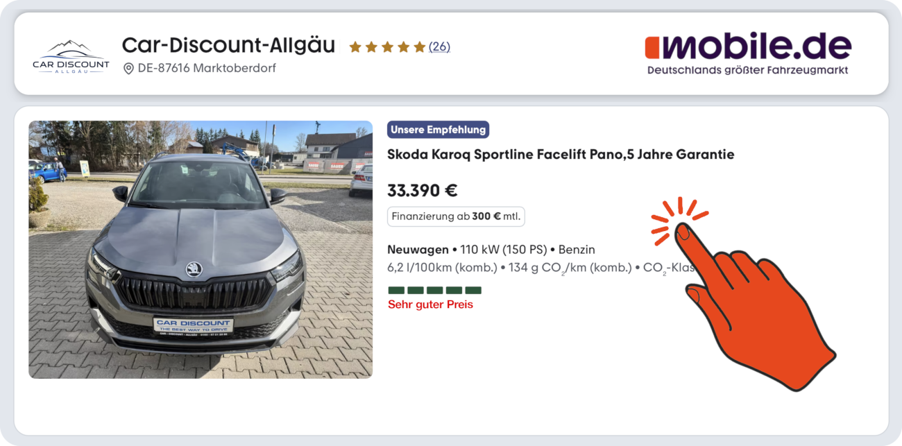 Aktuelle Angebote auf mobile.de